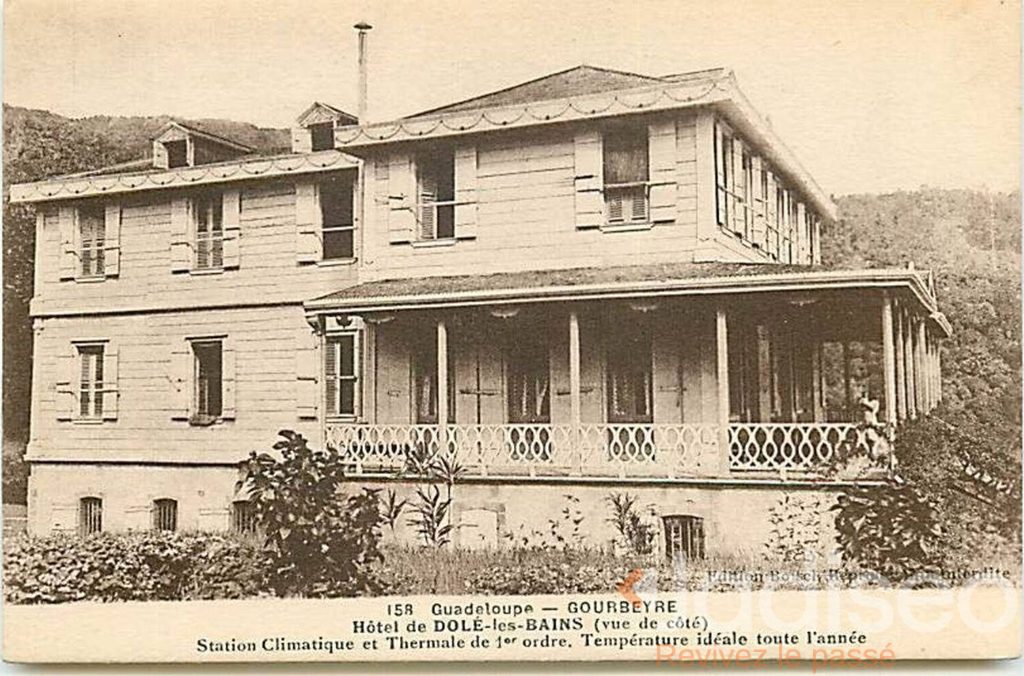Photo ancienne à localiser : Hôtel de Dolé les Bains (vue de Côté)